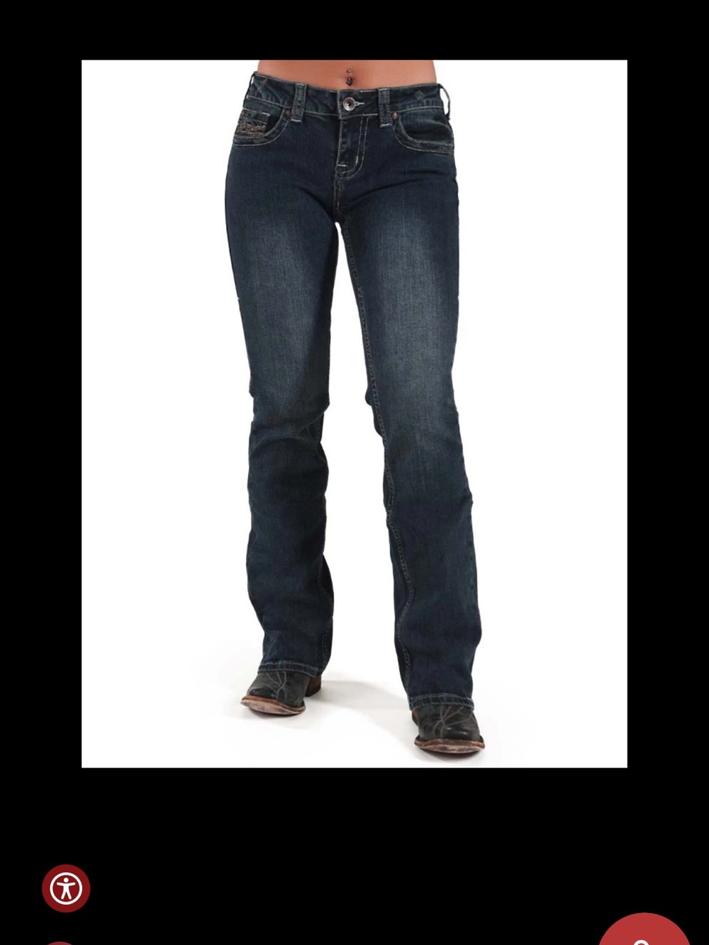 Cowgirl Tuff Women's Dark Indigo Bootcut Jeans